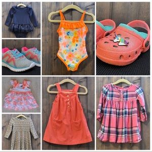 baby girl clothes shoes lot bundle 12-18 months